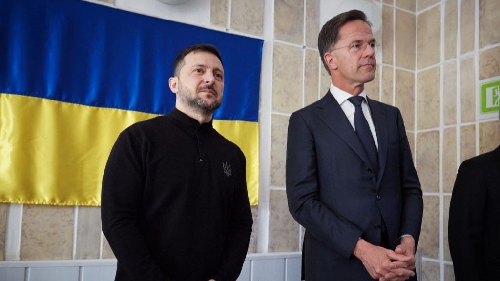 El presidente de Ucrania, Volodimir Zelenski, y el secretario general de la OTAN, Mark Rutte, en su visita a Odesa