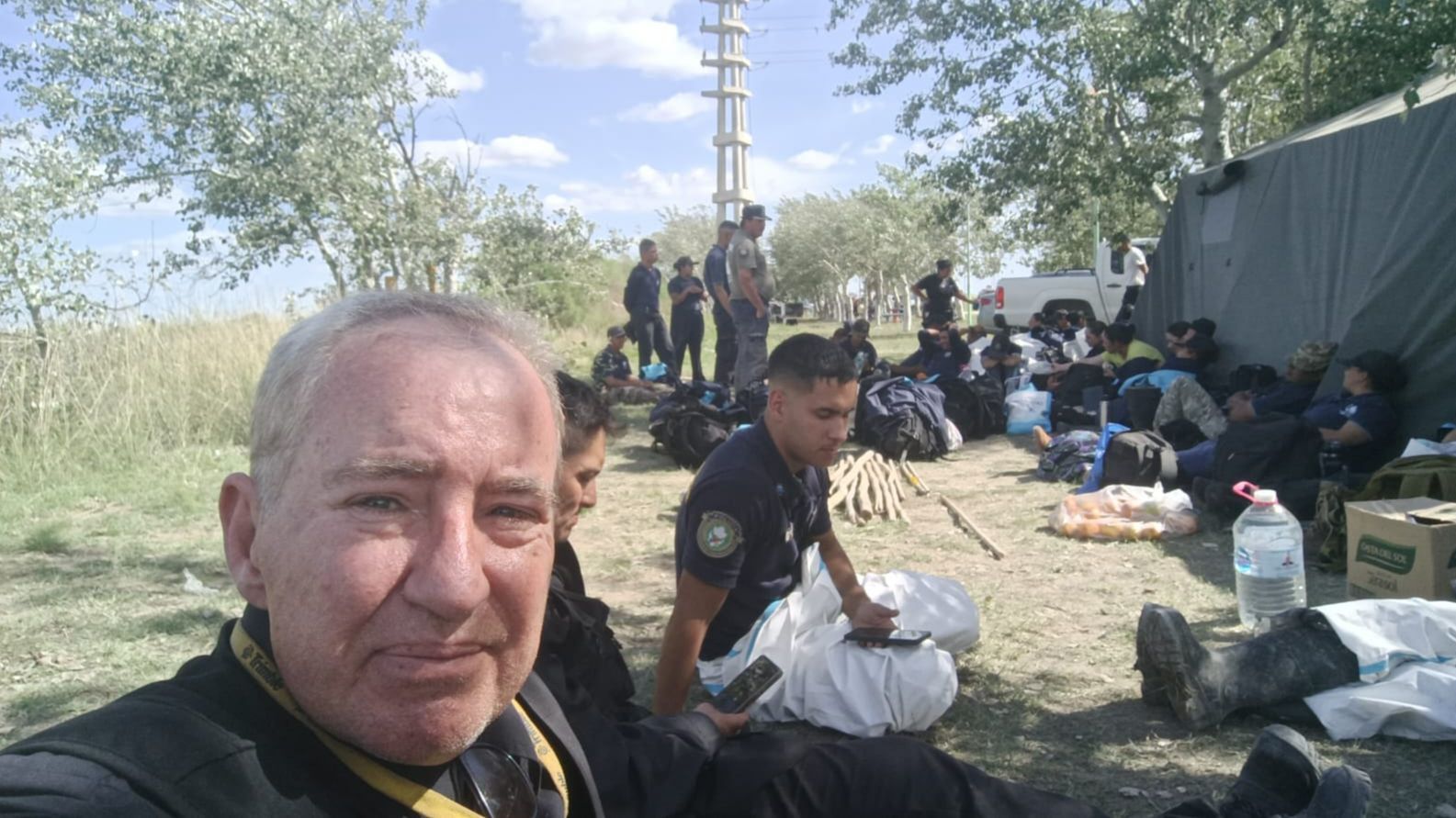 Luis Avial, en las batidas con los efectivos de Buenos Aires