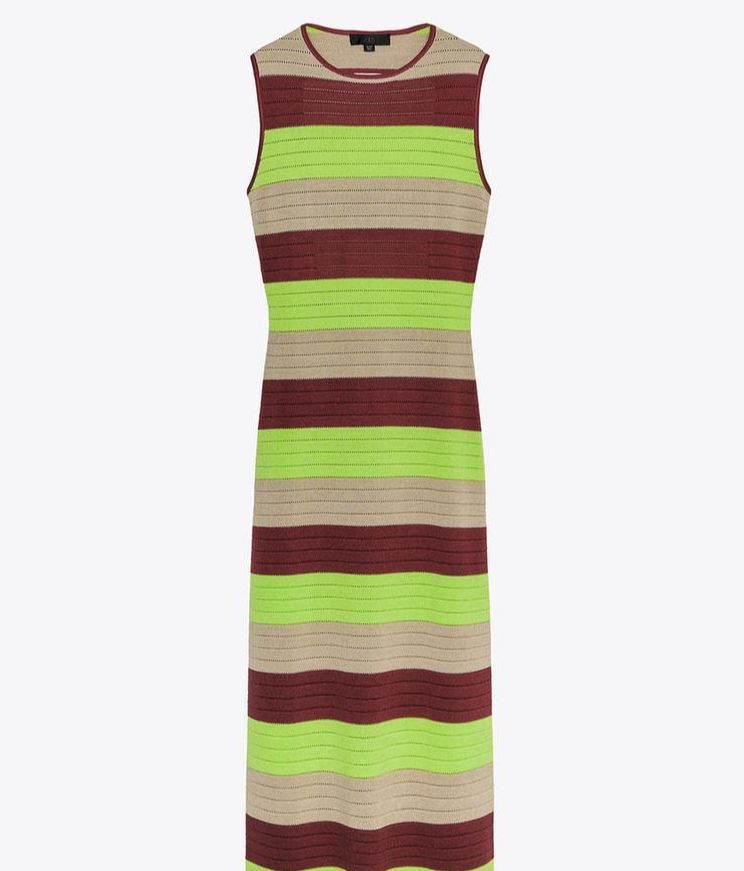 Silueta del vestido de rayas de Zara