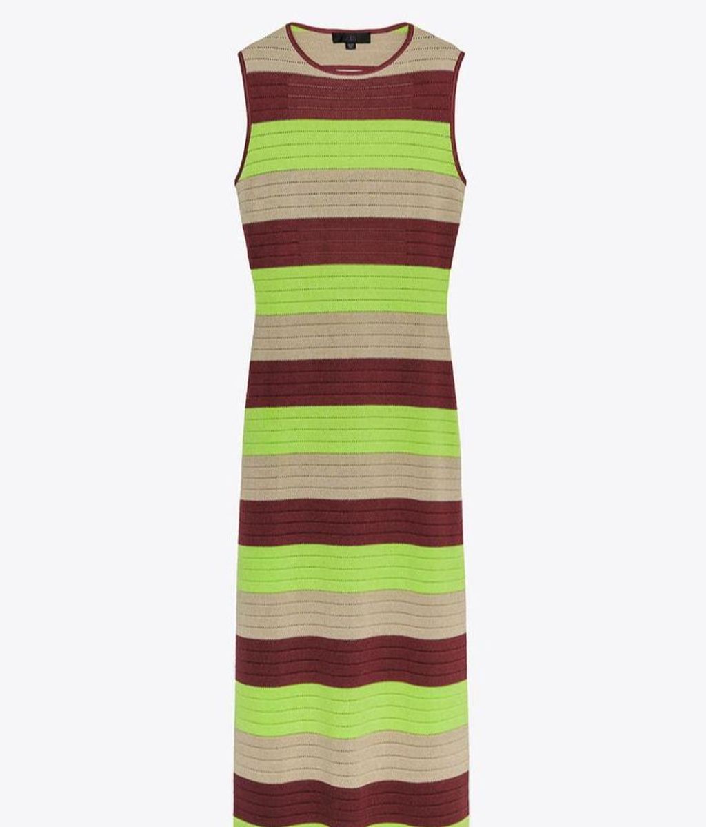 Silueta del vestido de rayas de Zara