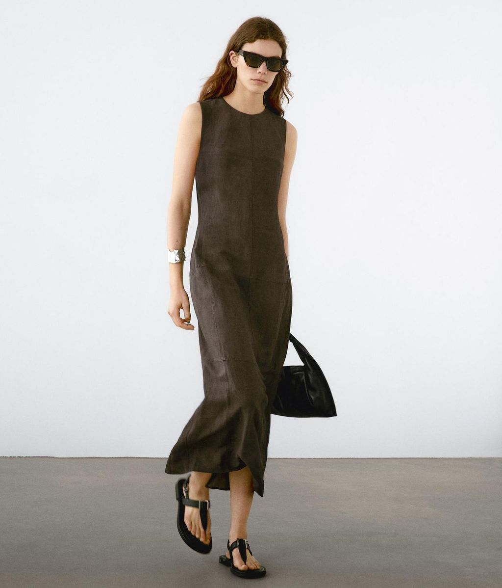 Vestido en color chocolate
