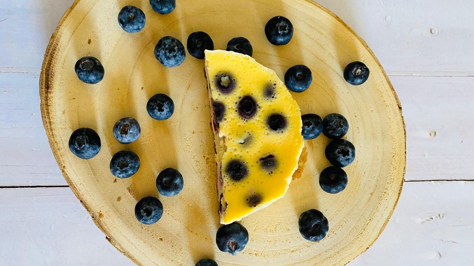 cheesecake de ricotta con arandanos