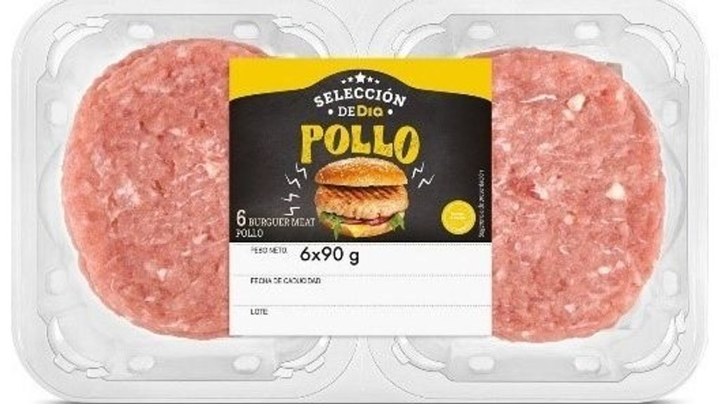 Hamburguesas de pollo de la marca Día