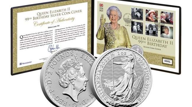 La moneda de la reina Isabel II.