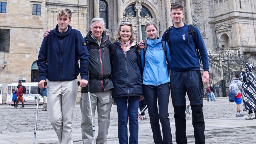 Los reyes de Bélgica y sus hijos en Santiago de Compostela