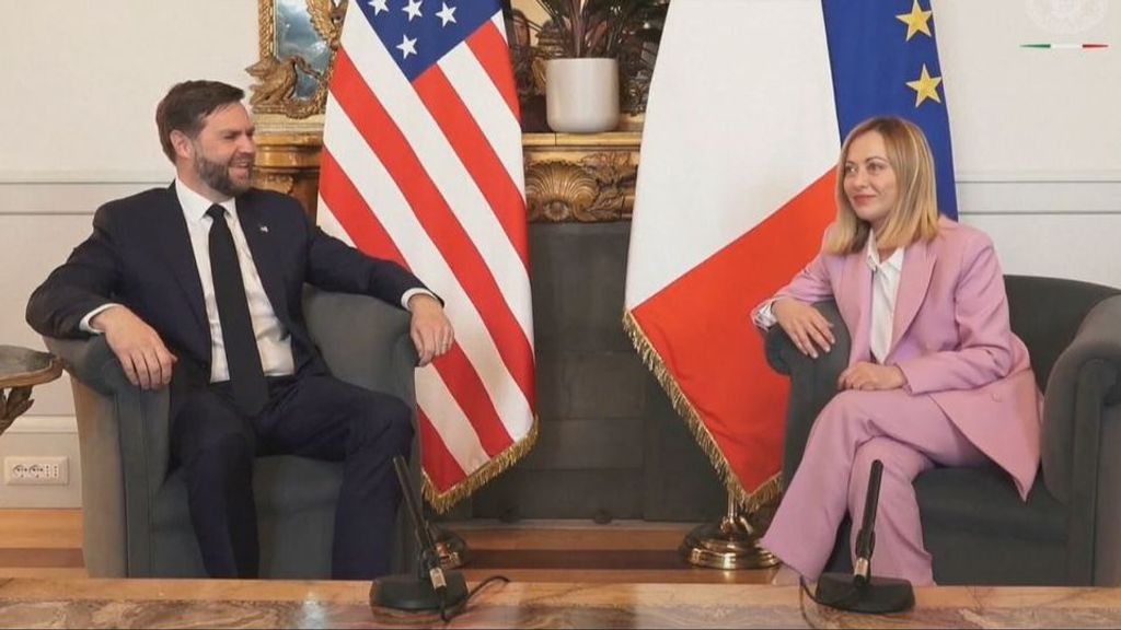 Giorgia Meloni recibe en Roma al vicepresidente de Estados Unidos, JD Vance