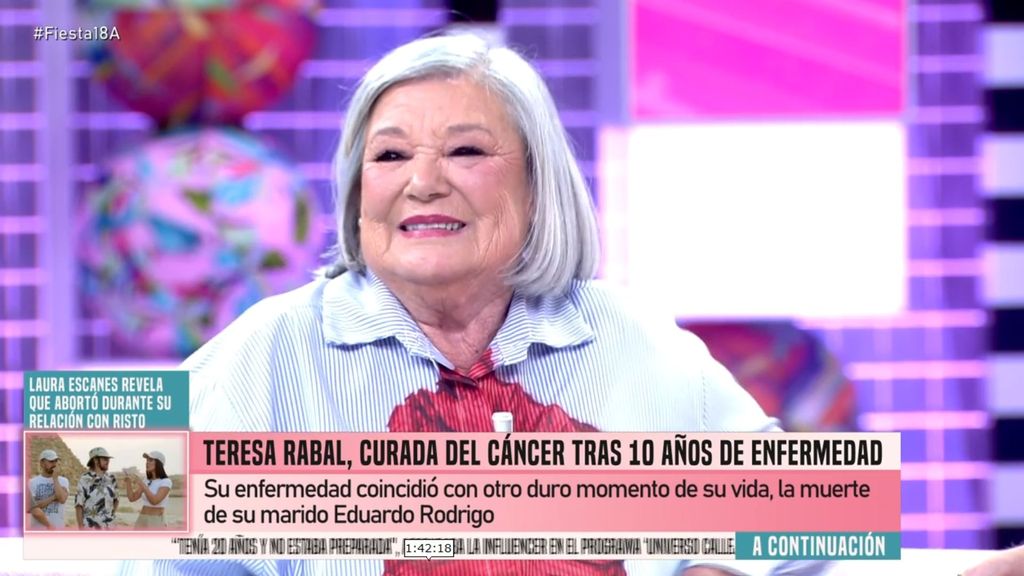 Teresa Rabal reaparece curada de cáncer tras diez años de enfermedad Fiesta 2025 Programa 290