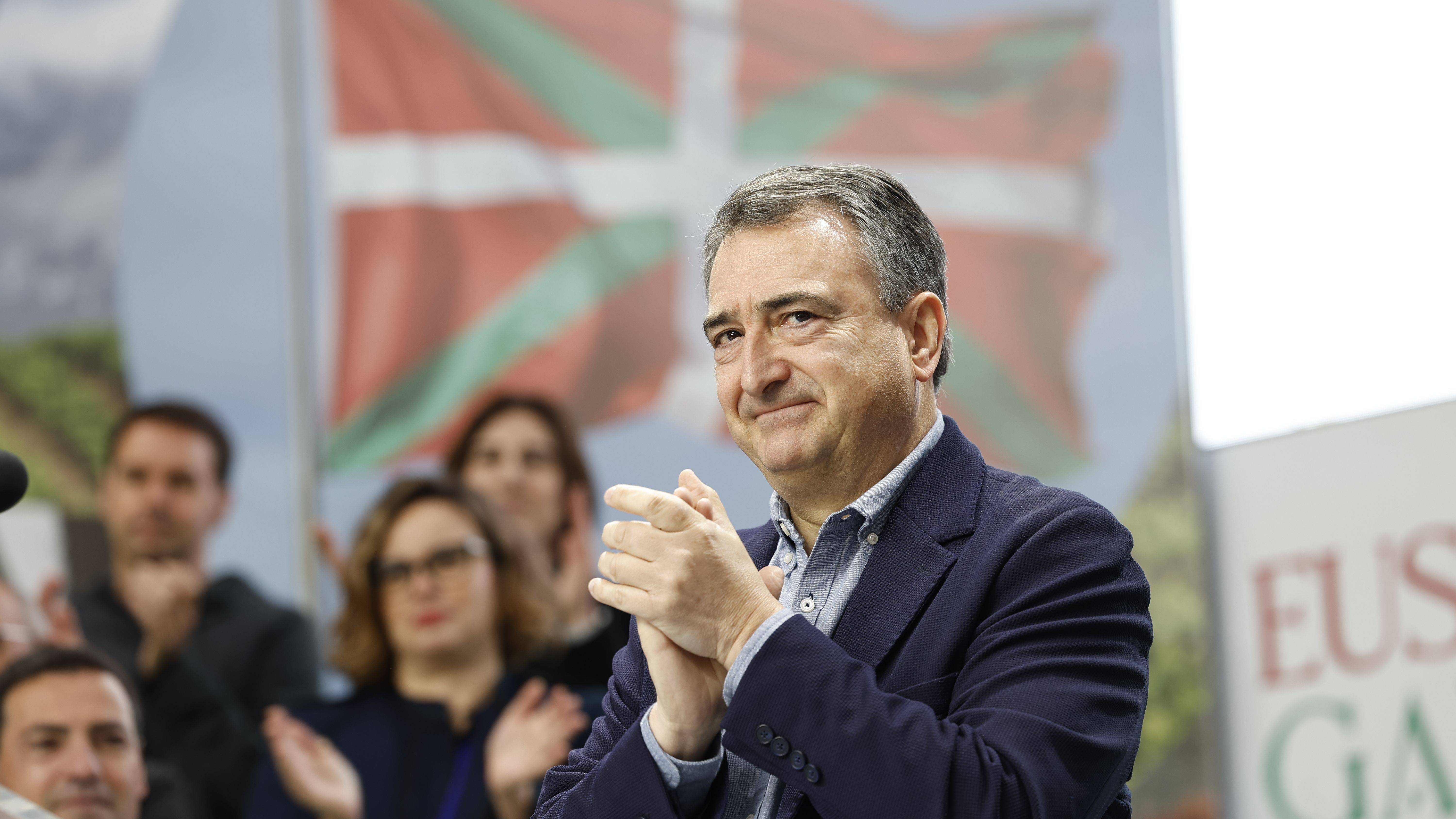 El presidente del PNV, Aitor Esteban, defiende la "ambición nacional" del PNV en su "primer Aberri Eguna