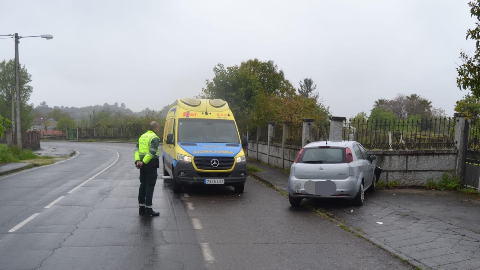El vehículo del conductor nonagenario tras el accidente