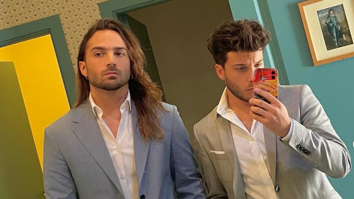 Blas Cantó y su pareja