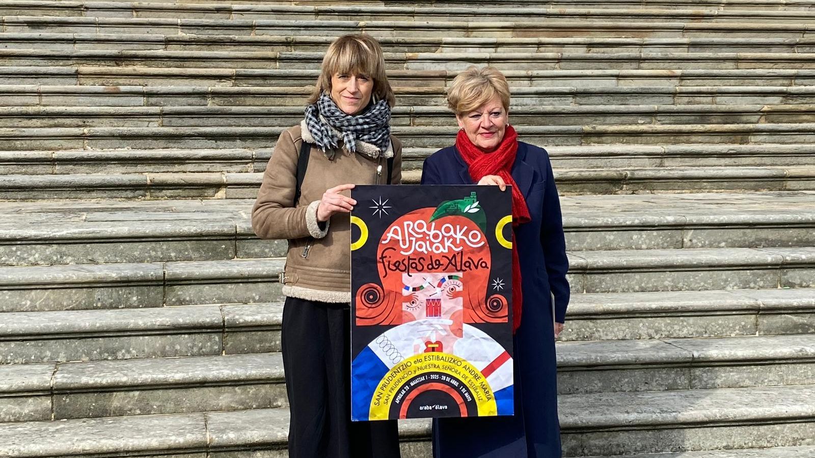 El cartel ganador de San Prudencio 2025, 'Araba, jaia has dadila!' de Naiara Errasti Otaño