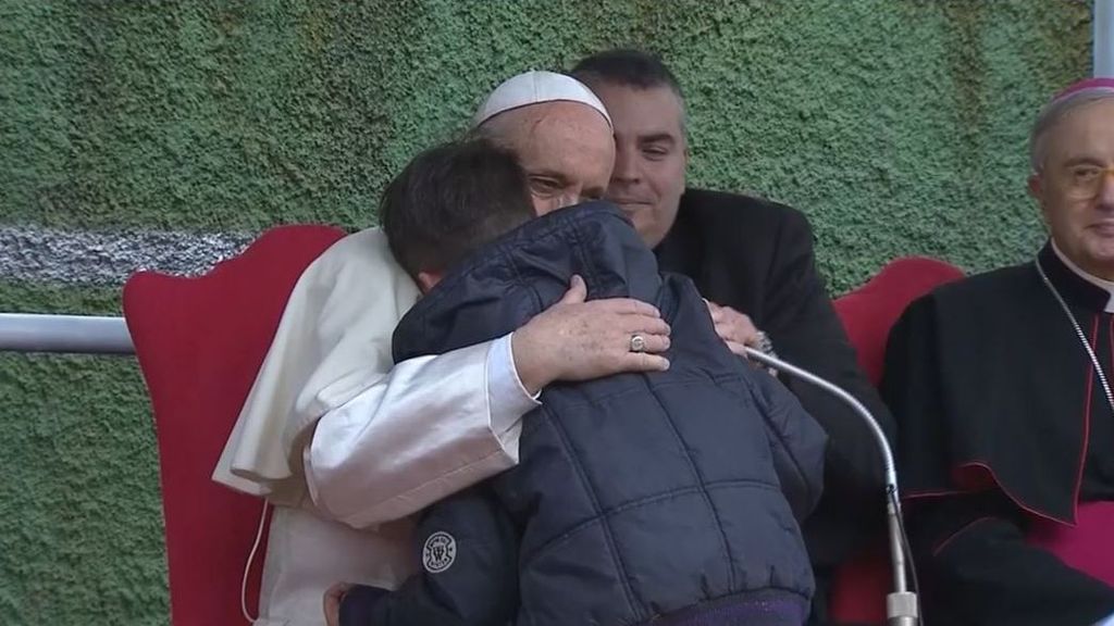 El niño que conmocionó al papa Francisco