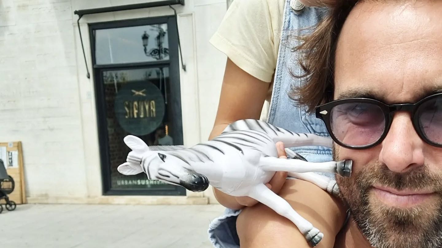 Javier Ungría, con su hija en común con Elena Tablada