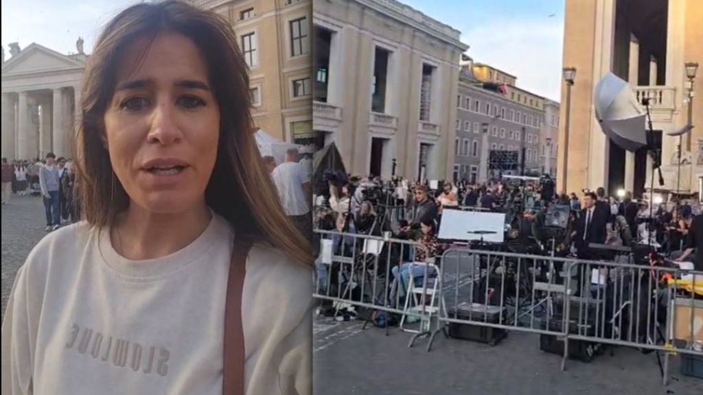 La periodista Isabel Jiménez en la Ciudad del Vaticano