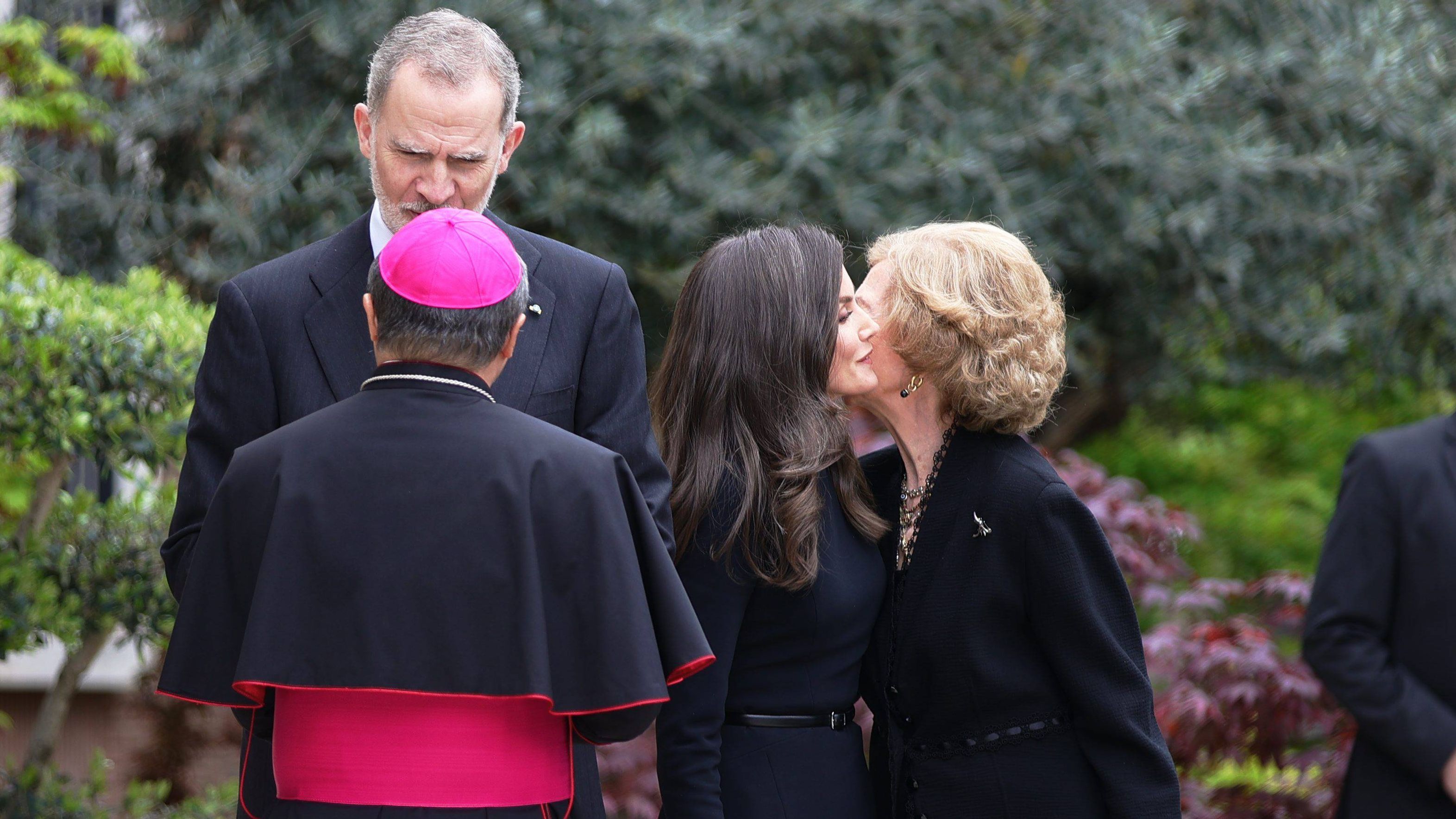 Los reyes y la emérita este 22 de abril.