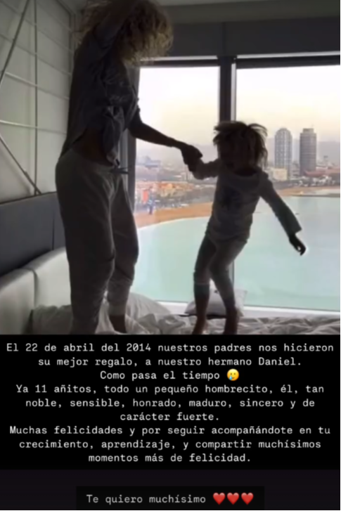 Sheila Casas, a su hermano Daniel