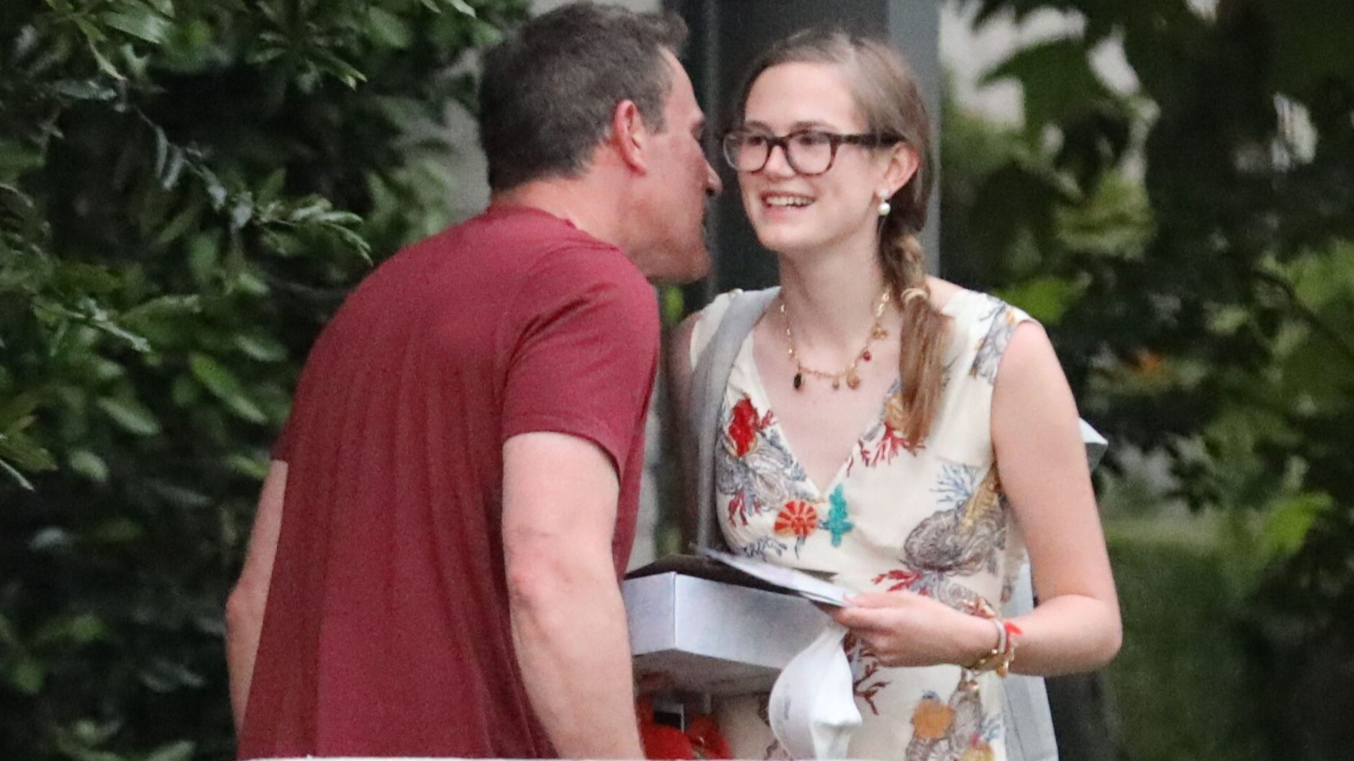 Ben Affleck y su hija Violet.