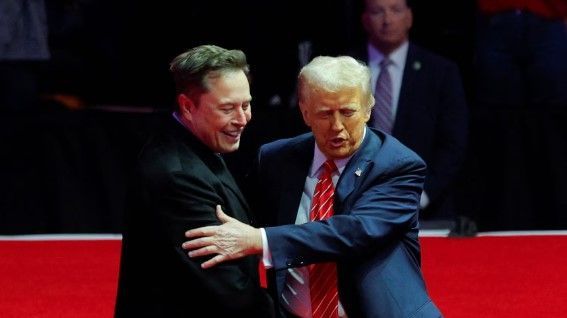 El empresario Elon Musk y el presidente de EEUU, Donald Trump