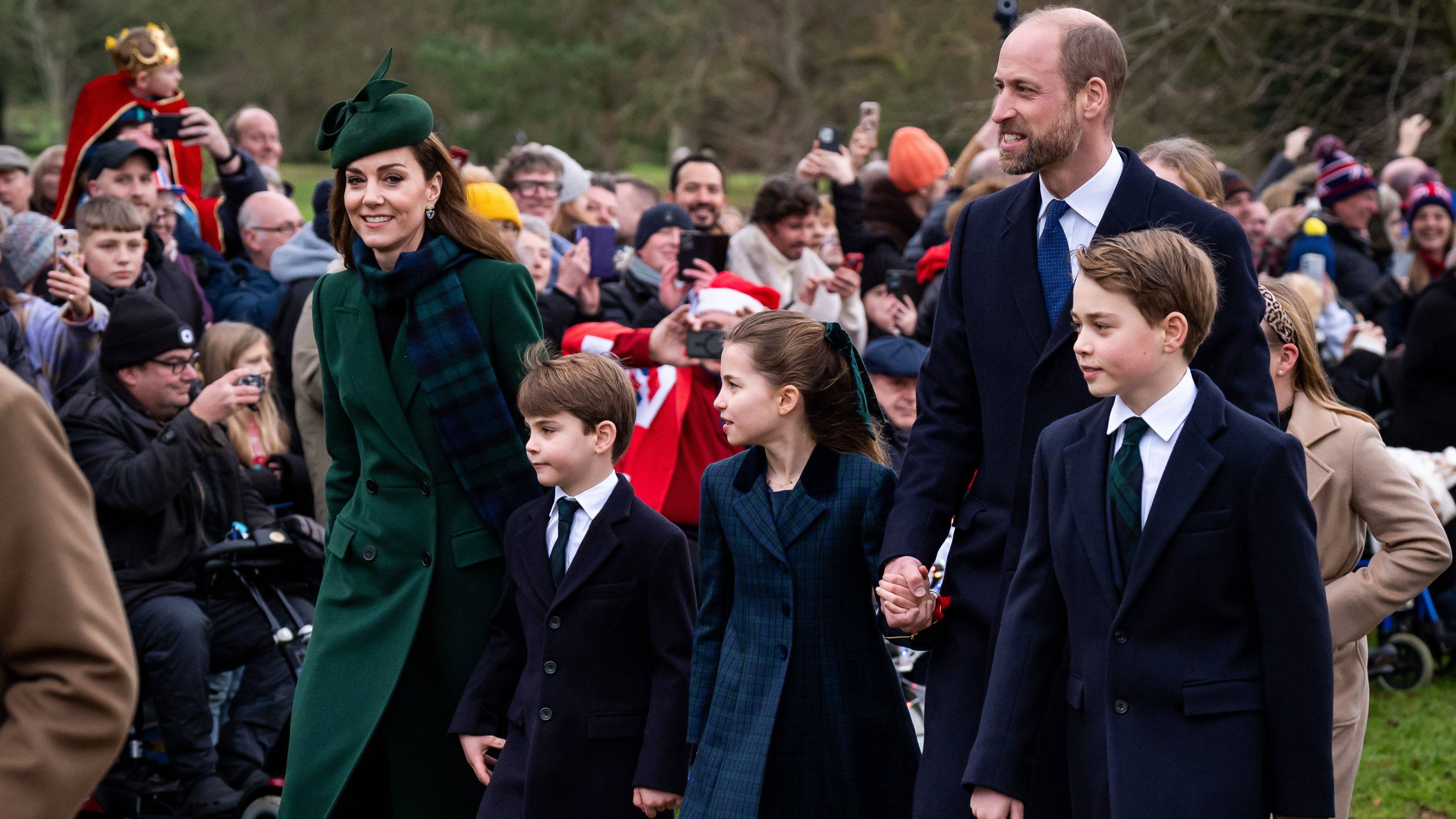 El príncipe Guillermo, Kate Middleton y sus hijos
