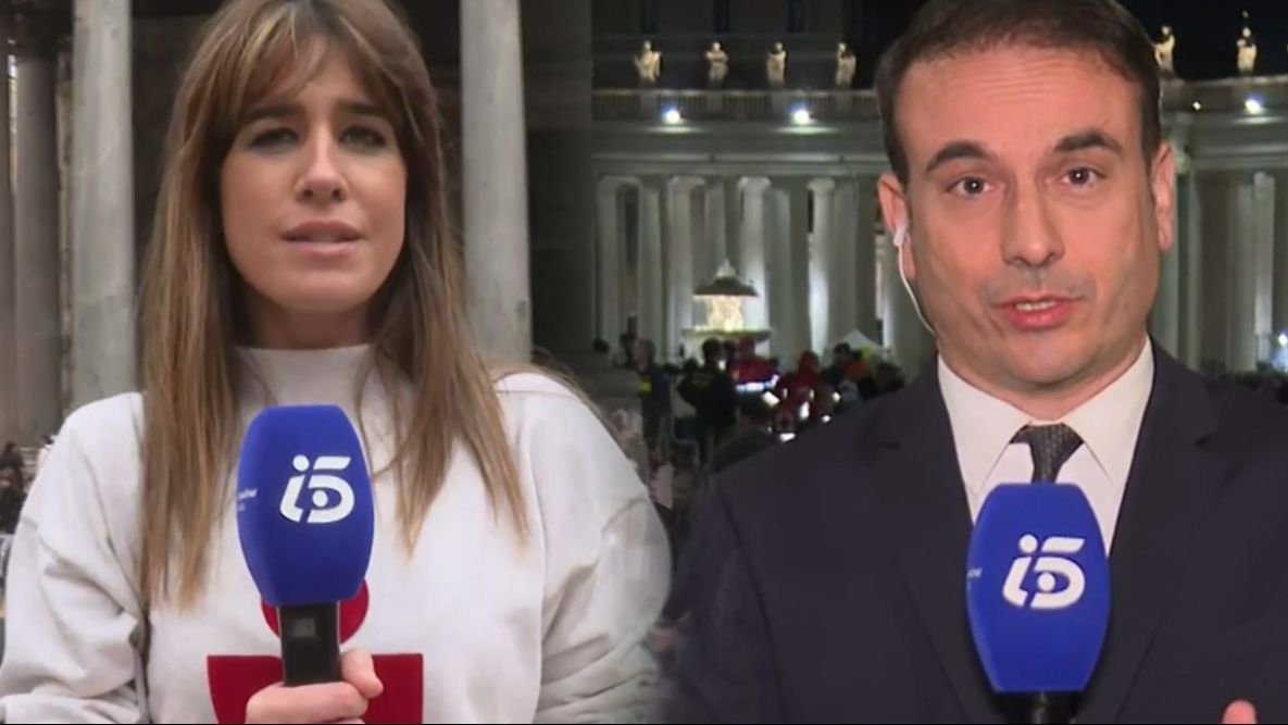 Isabel Jiménez y David Cacho muestran la gran afluencia en Roma y en la basílica