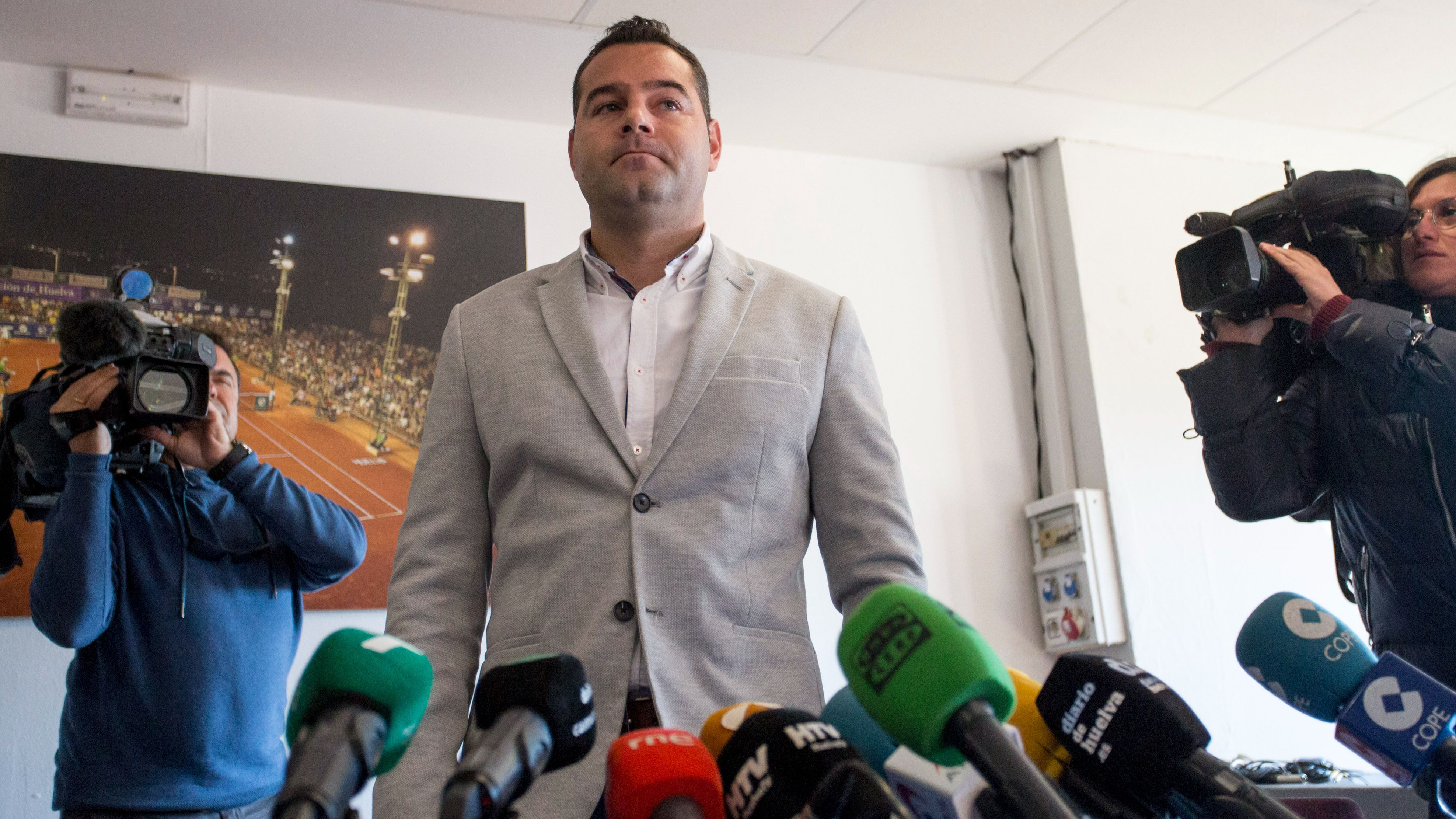 Francisco Javier Medina, en una rueda de prensa que ofreció en 2019