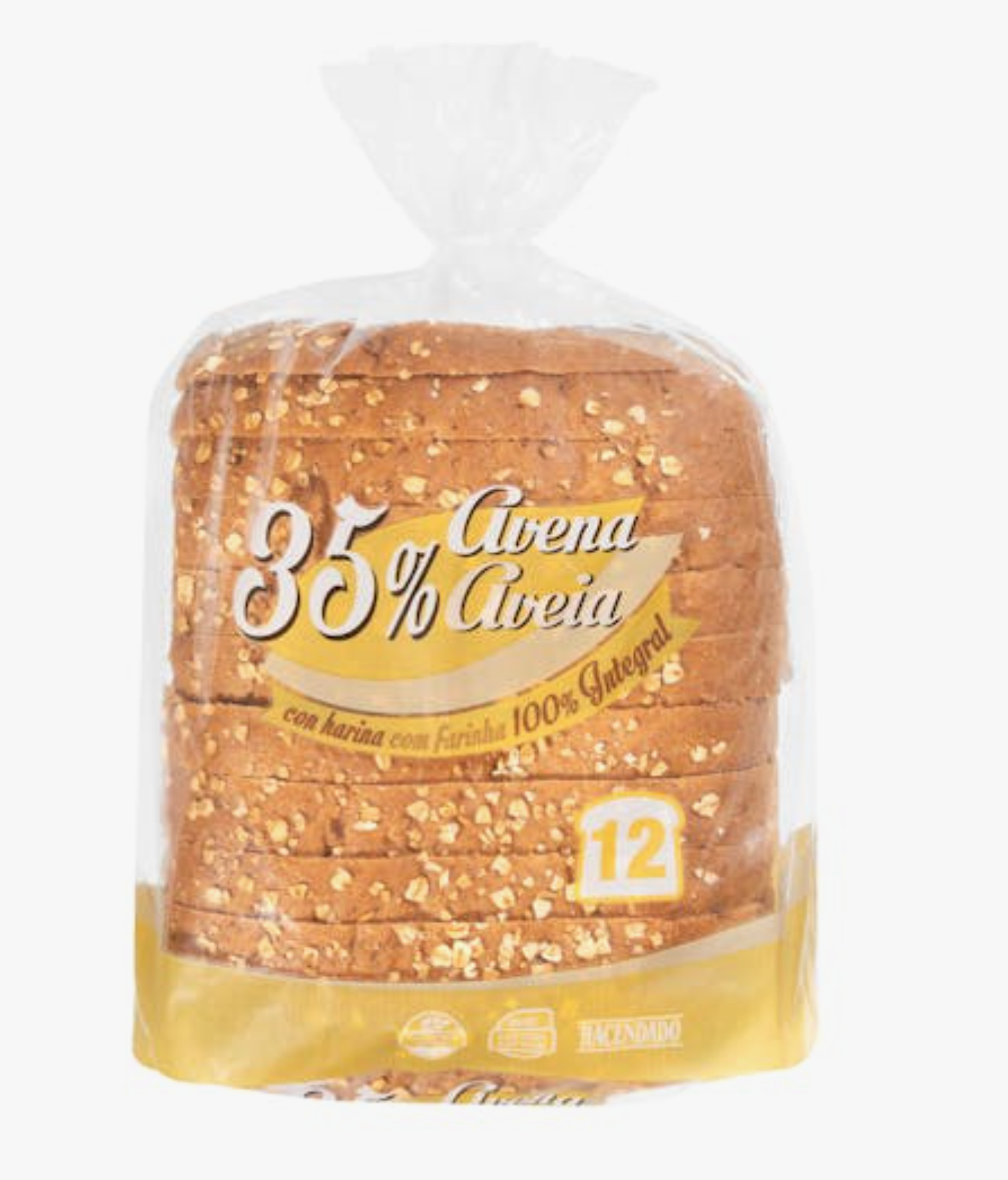Pan de molde de harina integral y avena