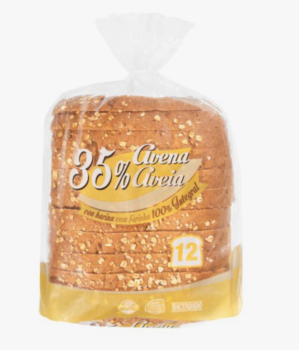 Pan de molde de harina integral y avena