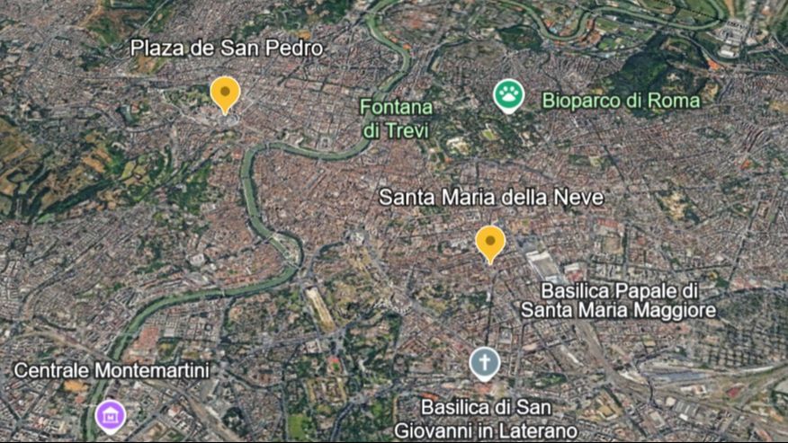 De la plaza de San Pedro a Santa María la Mayor