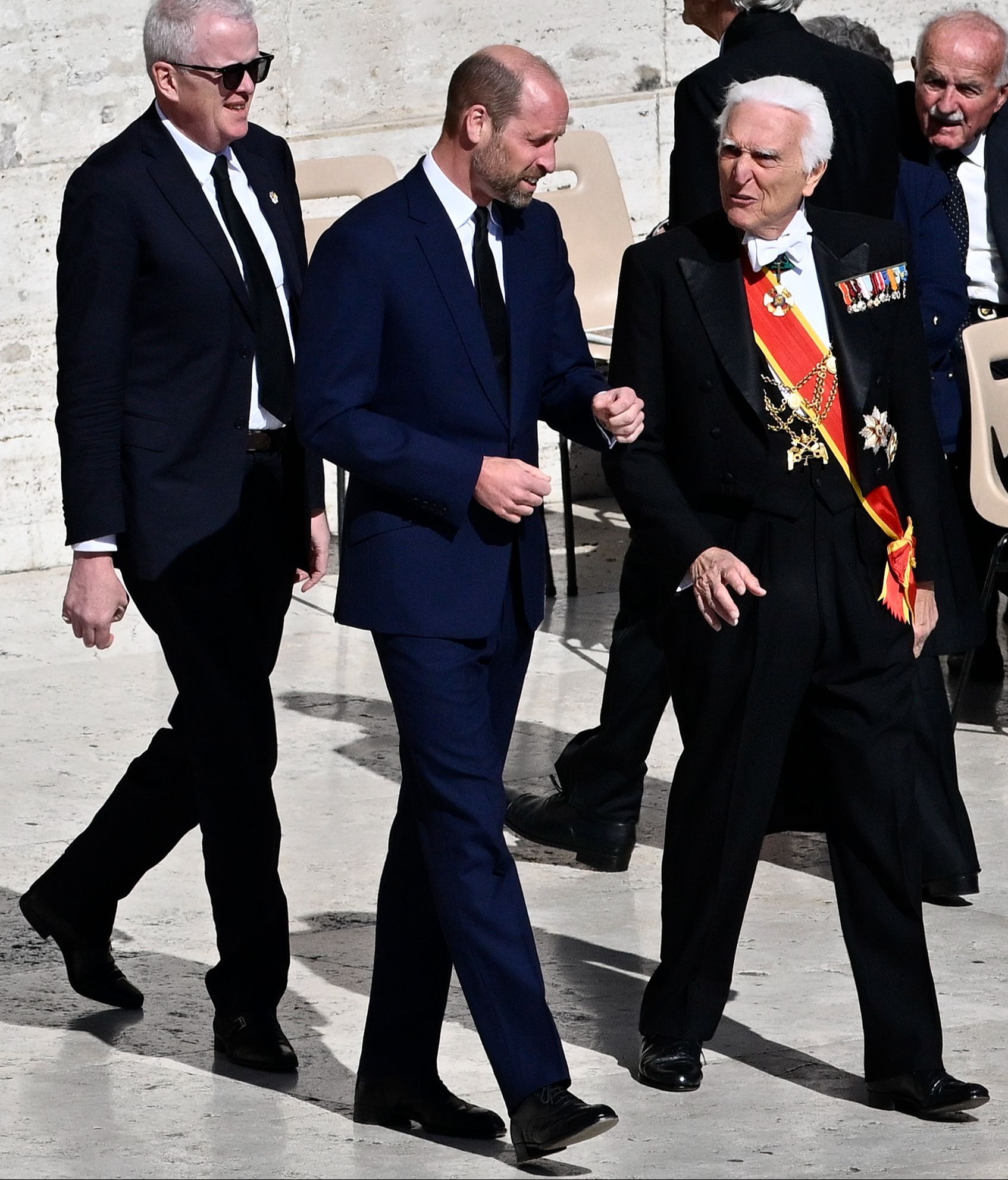El príncipe Guillermo de Inglaterra, en el funeral del papa Francisco