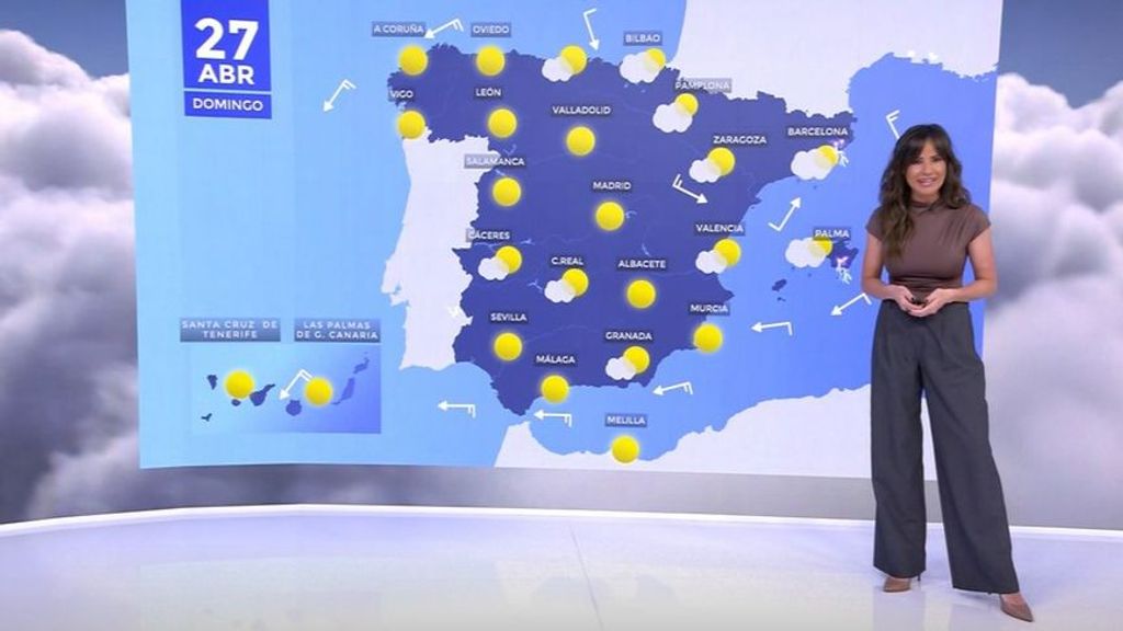 Estabilidad y subida de temperaturas este domingo en la Península y se prevén precipitaciones en Baleares