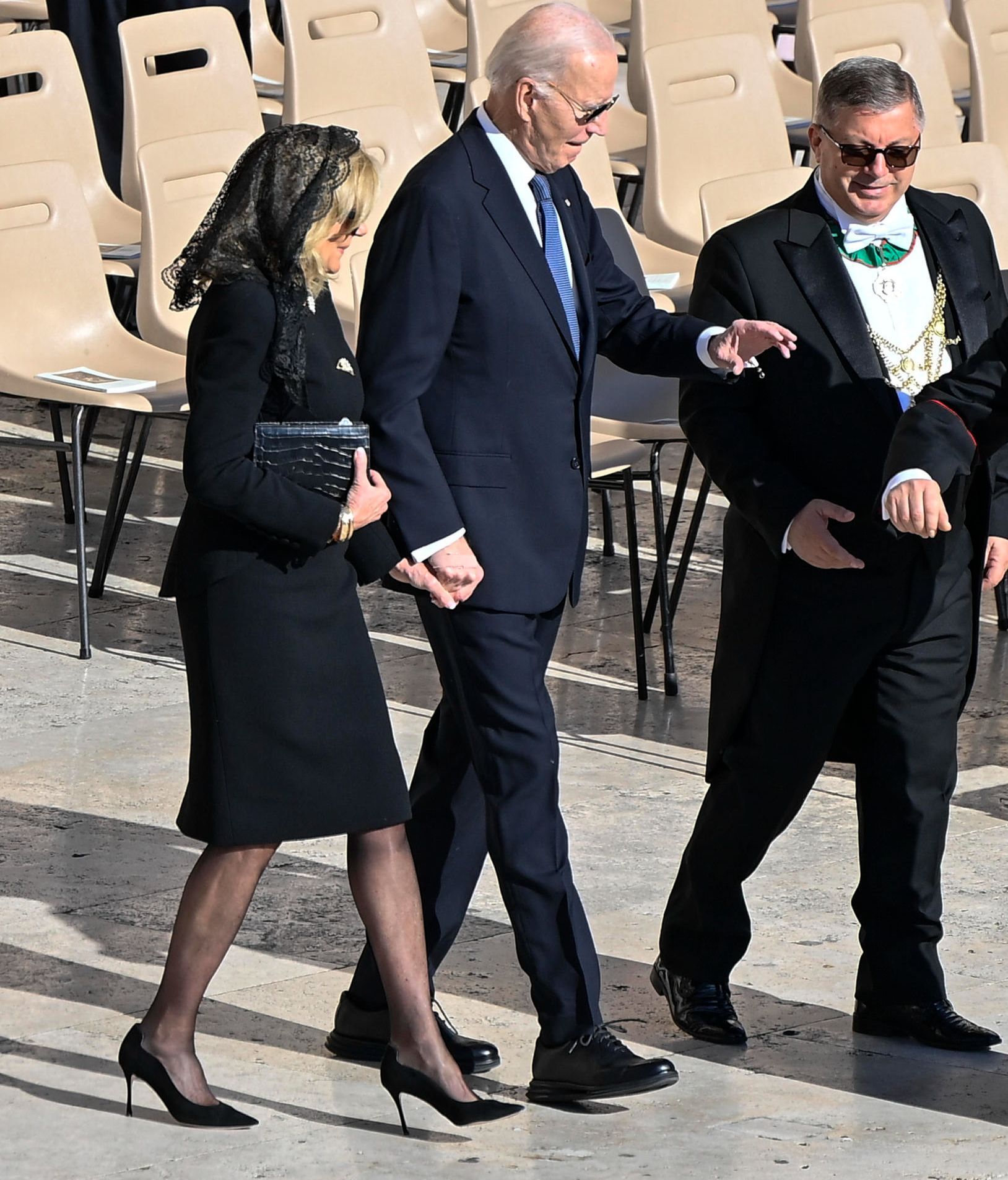 Joe y Jill Biden, en el funeral del papa Francisco
