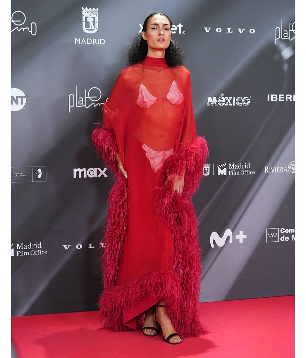 at photocall for 12 edition of Platino awards 2025 in Madrid on Sunday, 27 April 2025.