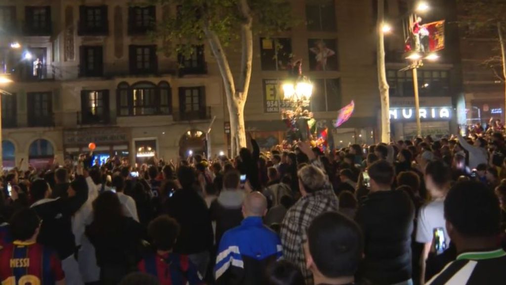 Dos detenidos durante la celebración en Barcelona por la Copa del Rey