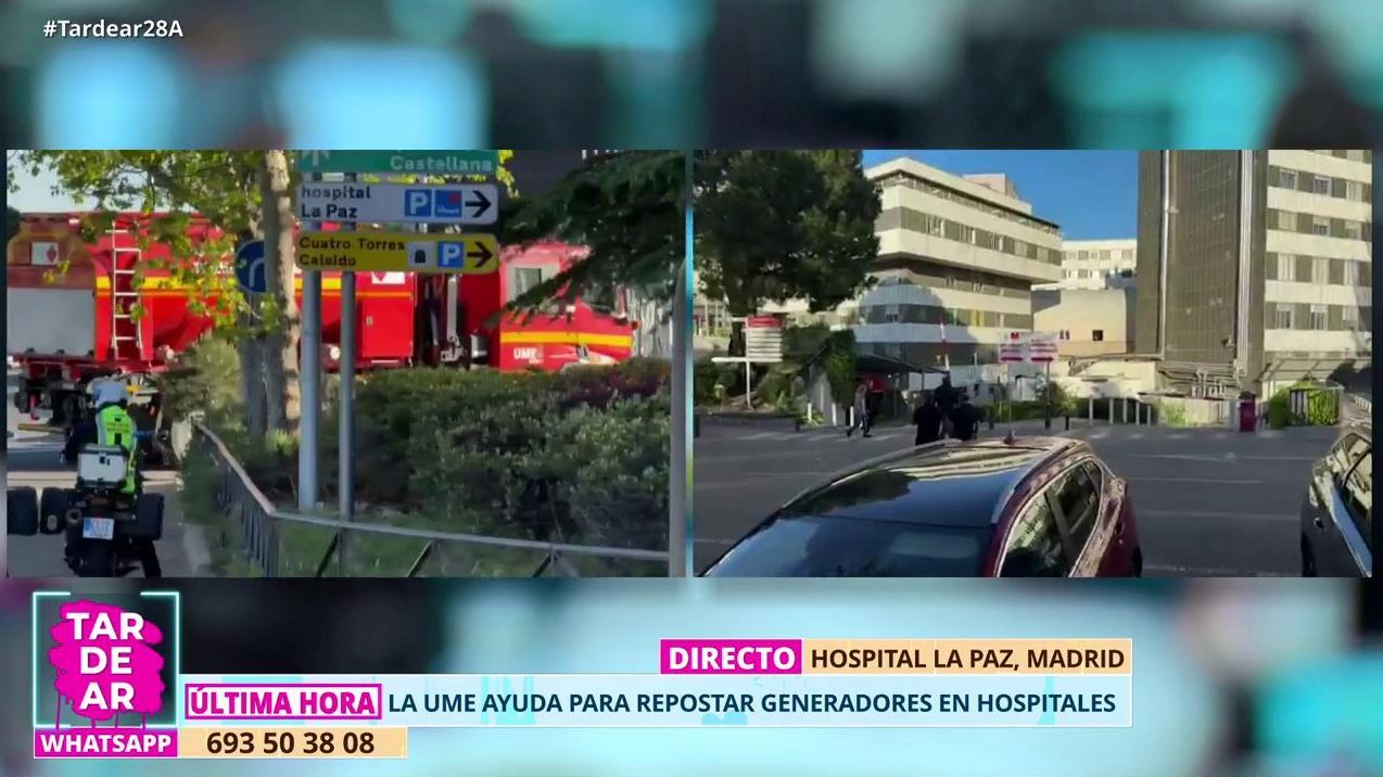 Las imágenes de la UME ayudando a repostar generadores en hospitales