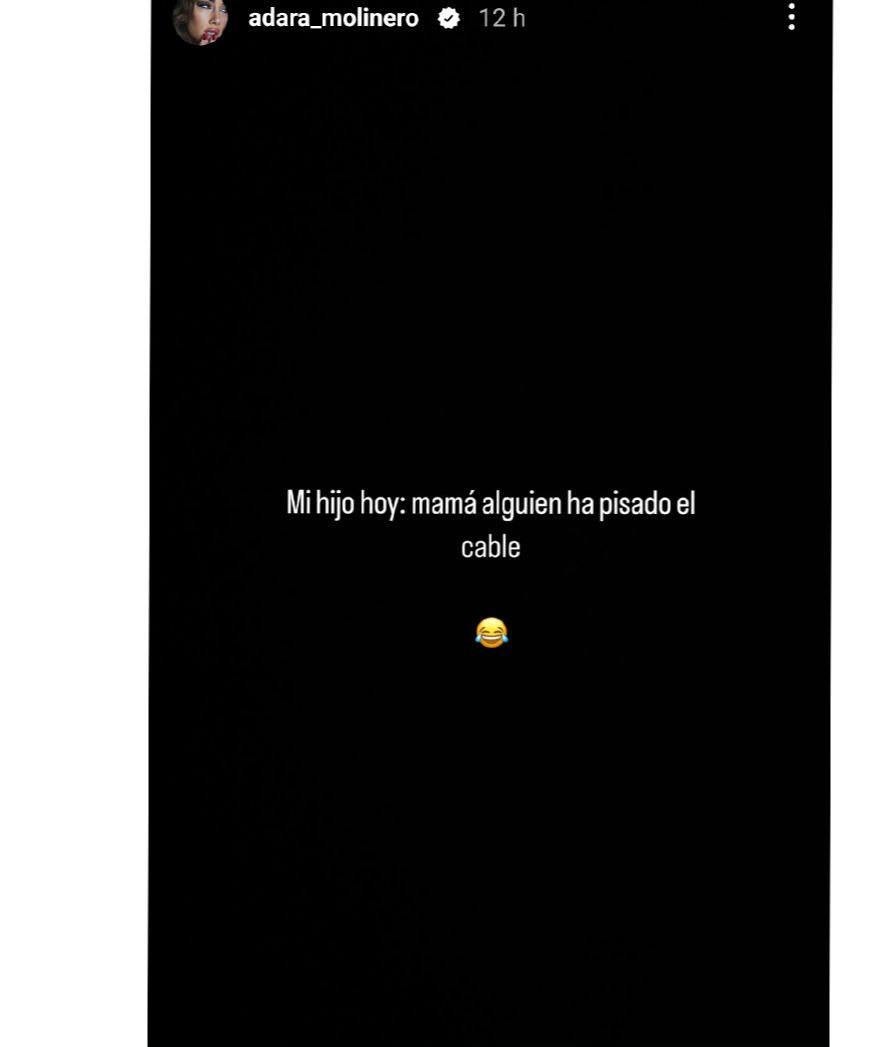 Adara Molinero comparte la broma de su hijo Martín sobre el apagón eléctrico