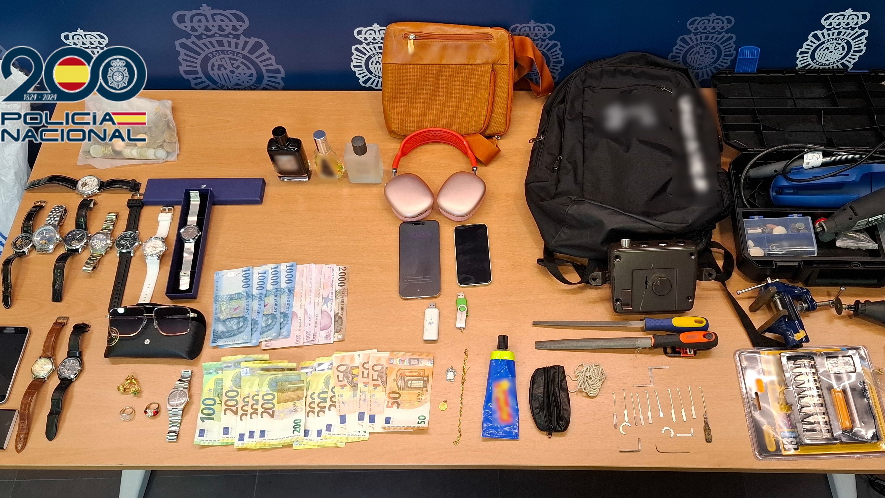 Efectos intervenidos a los ladrones