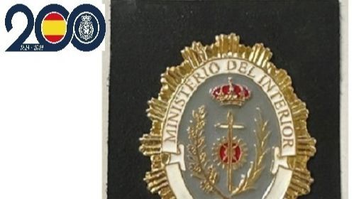 La placa falsa empleada por el detenido