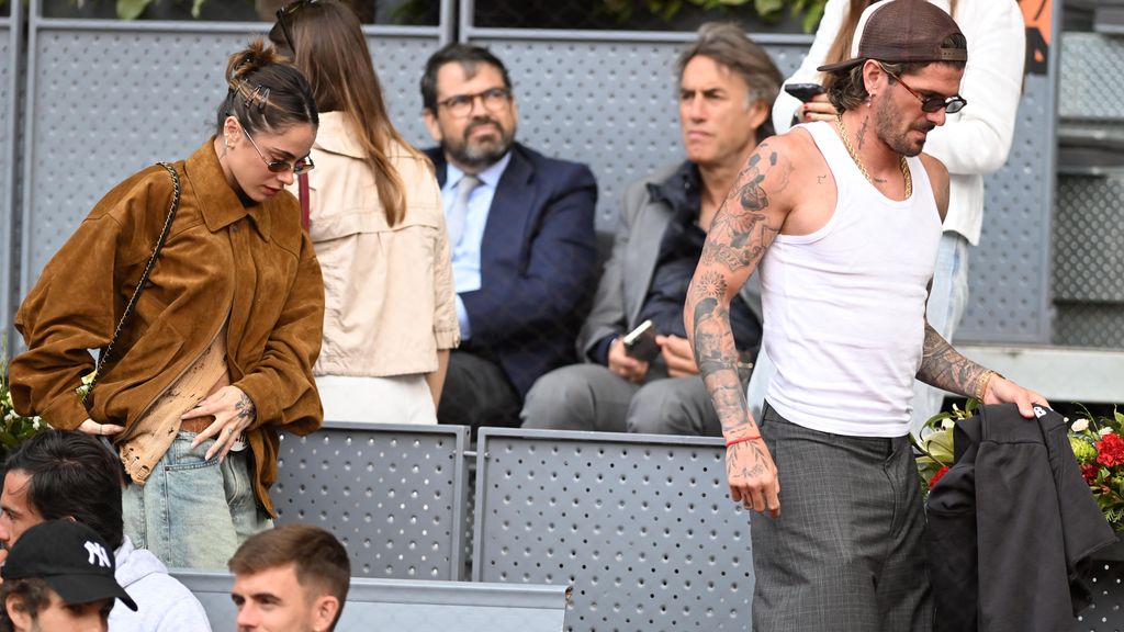 Tini y Rodrigo de Paul en el Mutua Open 2025