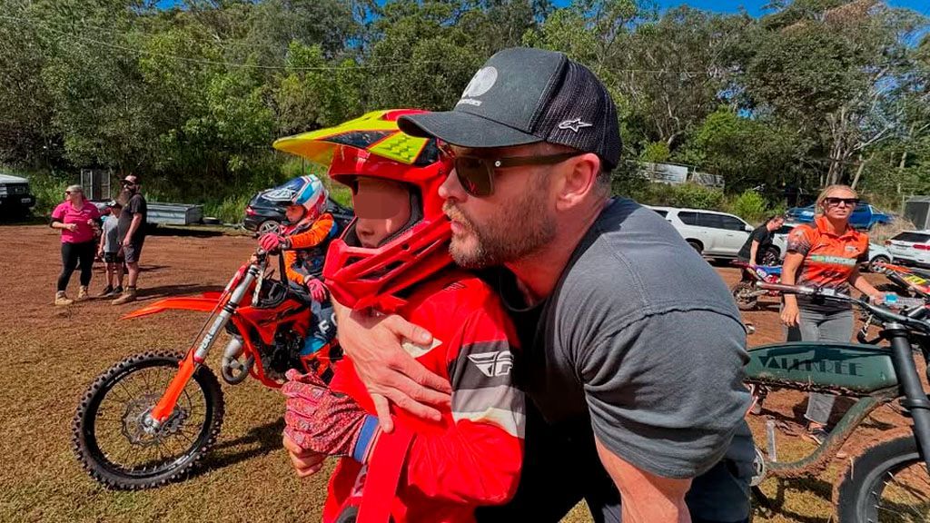 Tristan y su padre, Chris Hemsworth