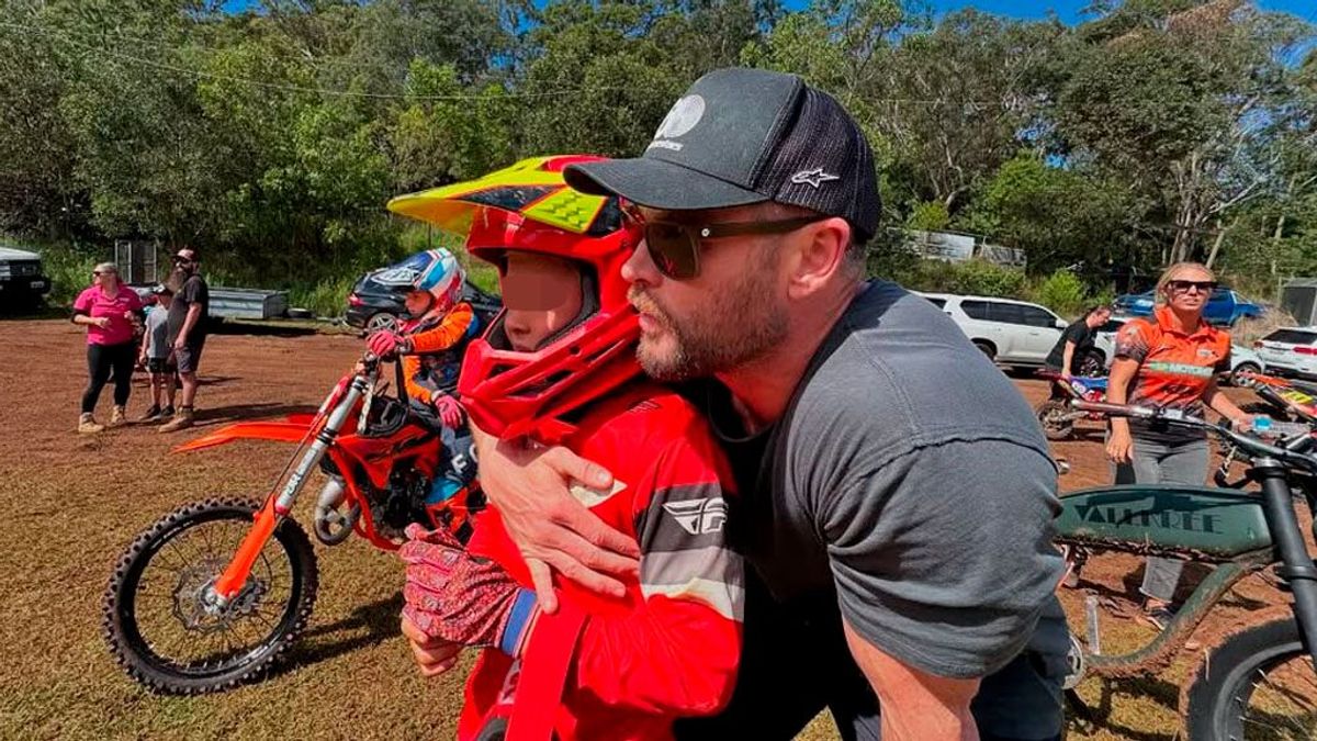 Tristan y su padre, Chris Hemsworth