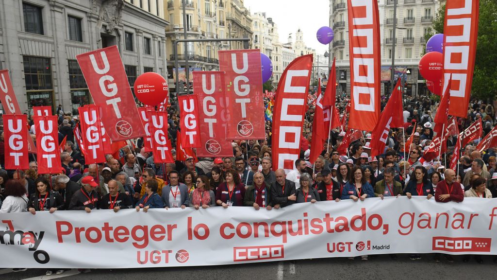 1 de mayo, Día de los Trabajadores: casi un centenar de manifestaciones recorren España