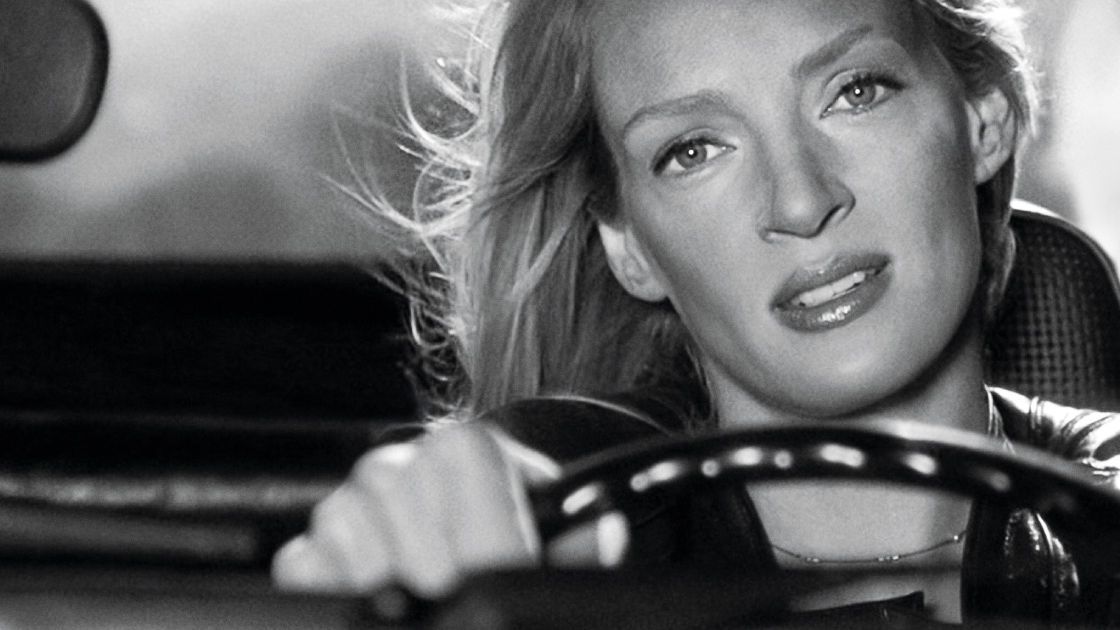 Uma Thurman, durante la famosa escena del coche en 'Kill Bill'.