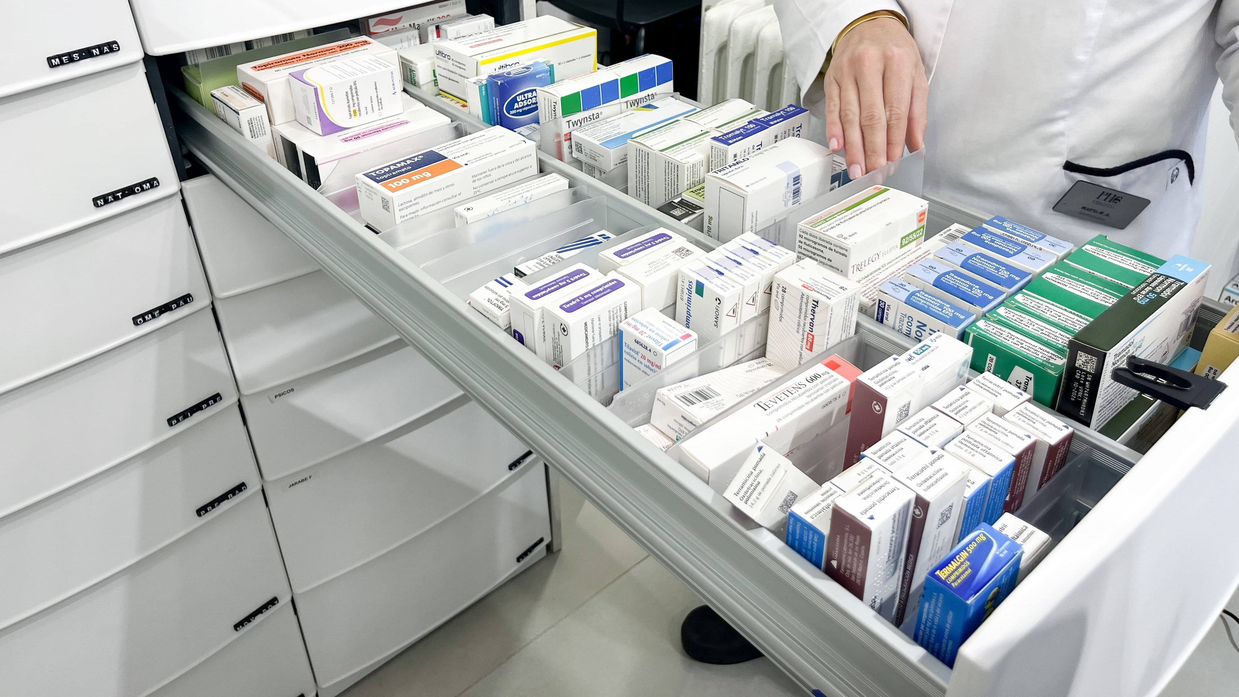 Despacho de fármacos en una farmacia