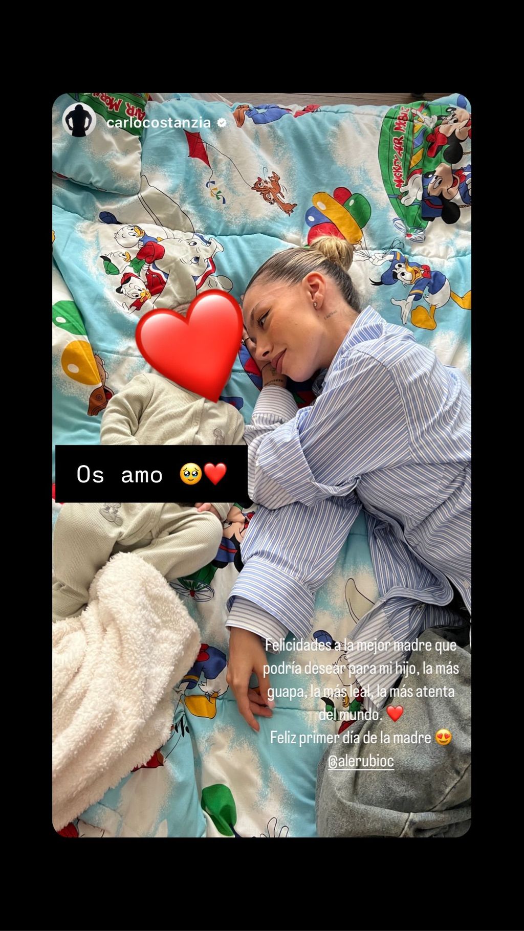 Alejandra Rubio contesta a la felicitación de Carlo Costanzia