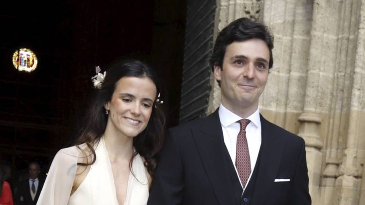 Pepa Astolfi y Lorenzo Morejón en su boda