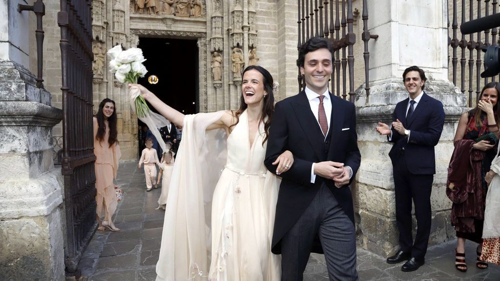 Pepa Astolfi y Lorenzo Morejón en su boda