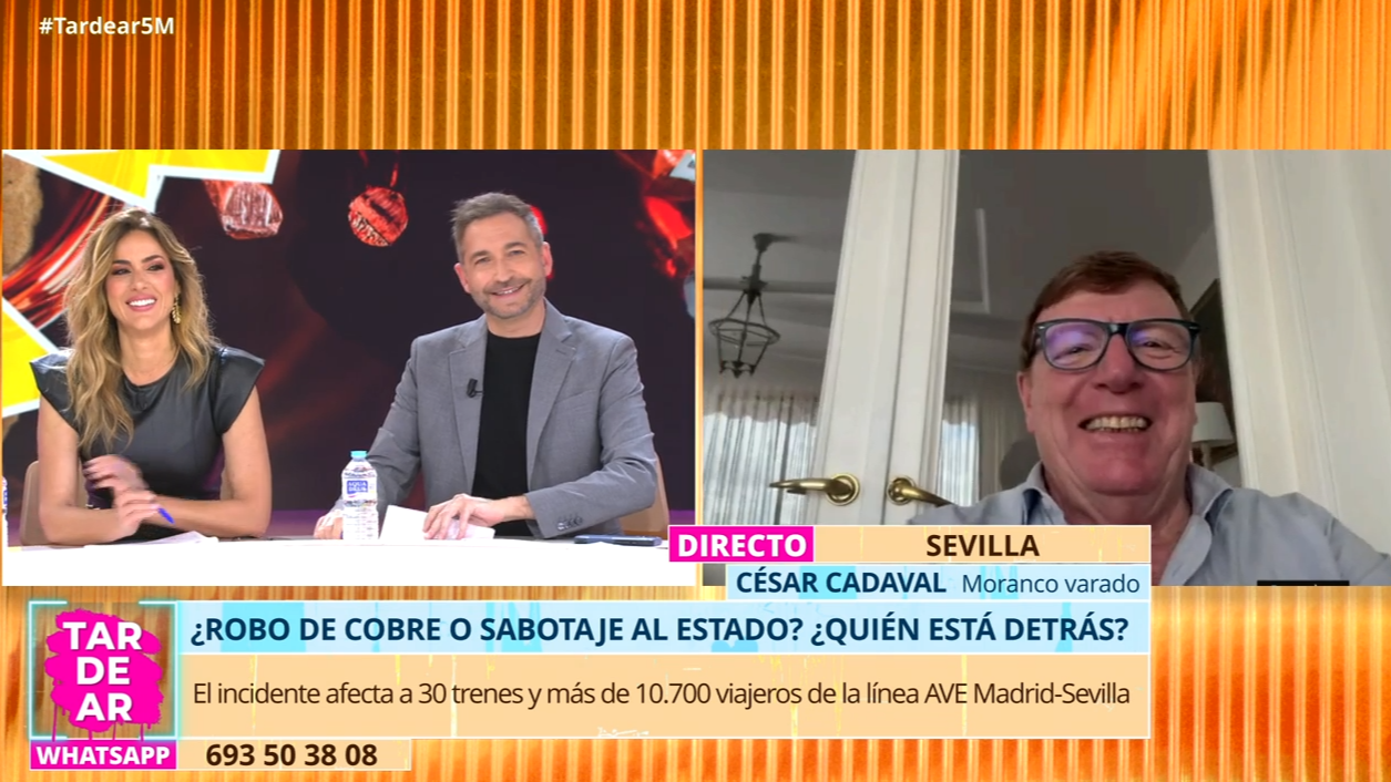 César Cadaval, de Los Morancos, tira de humor tras su odisea de 14 horas en el AVE: "Llevo esta semana dos kit de supervivencia"