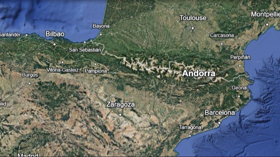 Imagen de la fontera de Francia y España