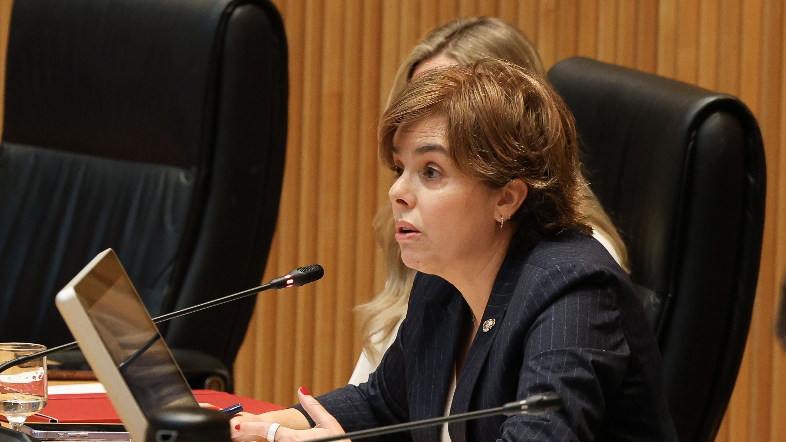 La exvicepresidenta del Gobierno Soraya Sáenz de Santamaría, comparece en la Comisión de Investigación sobre la ‘operación Cataluña’, en el Congreso de los Diputados