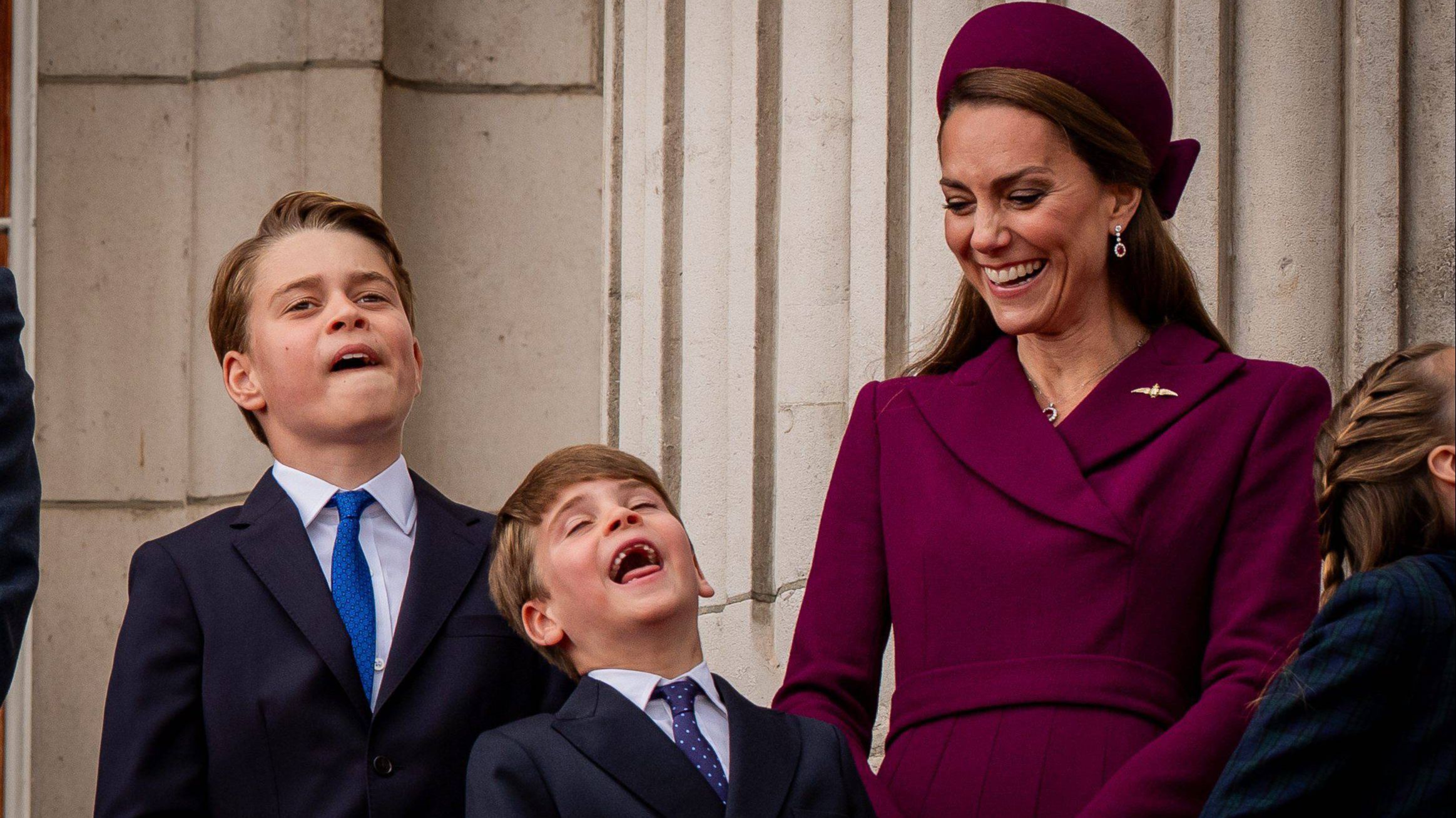 La familia real británica en las celebraciones por el Día de la Victoria en Europa
